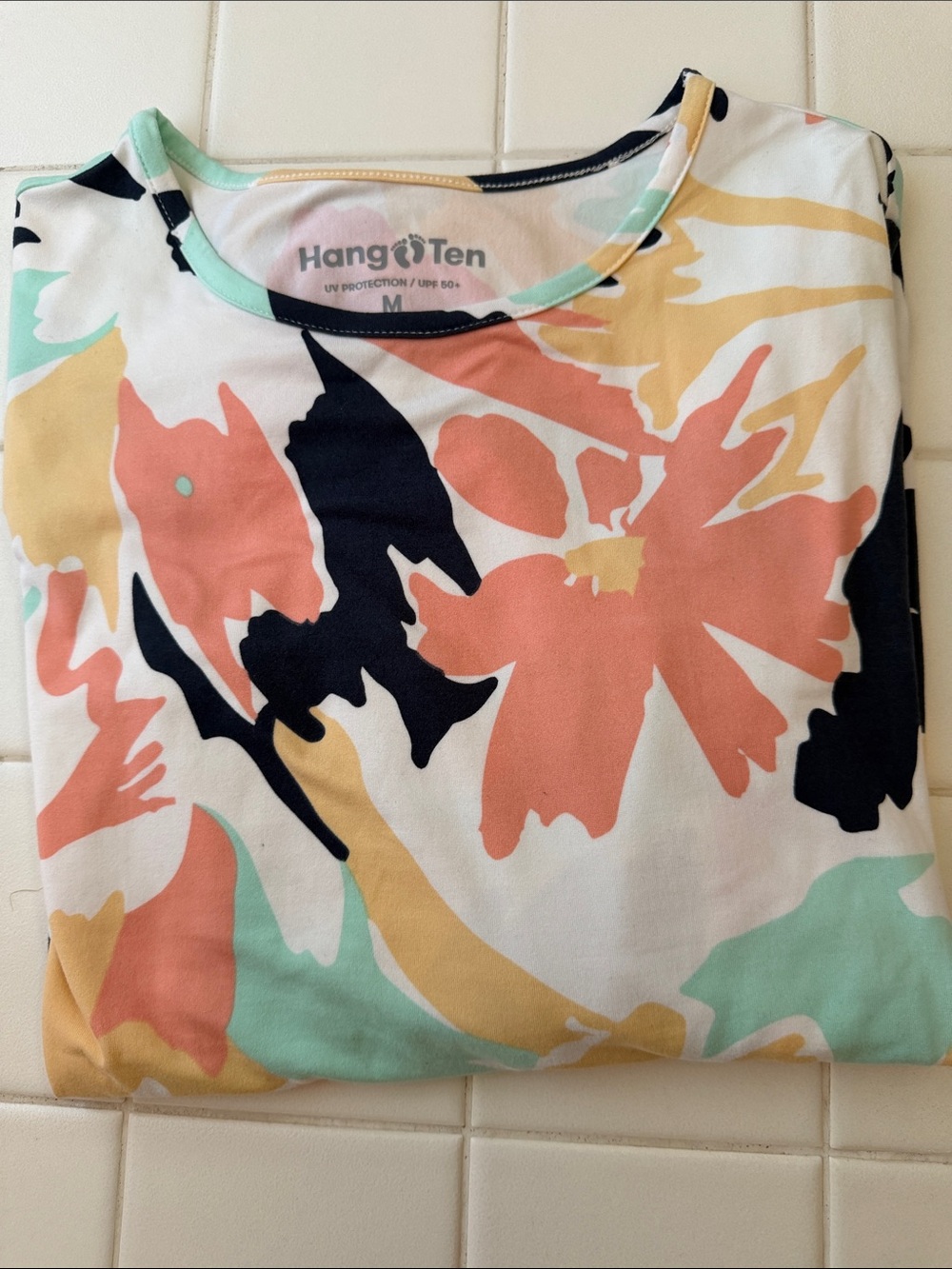 Hang Ten Sun Protection Floral-Print Long Sleeve Tee NWOT - Picture 5 of 5